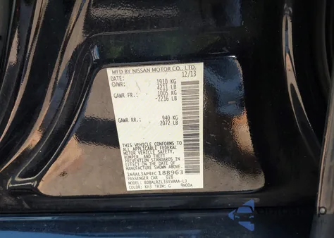 2014 Nissan Altima 2.5 S z USA, uszkodzony, nr VIN 1N4AL3AP4EC188963